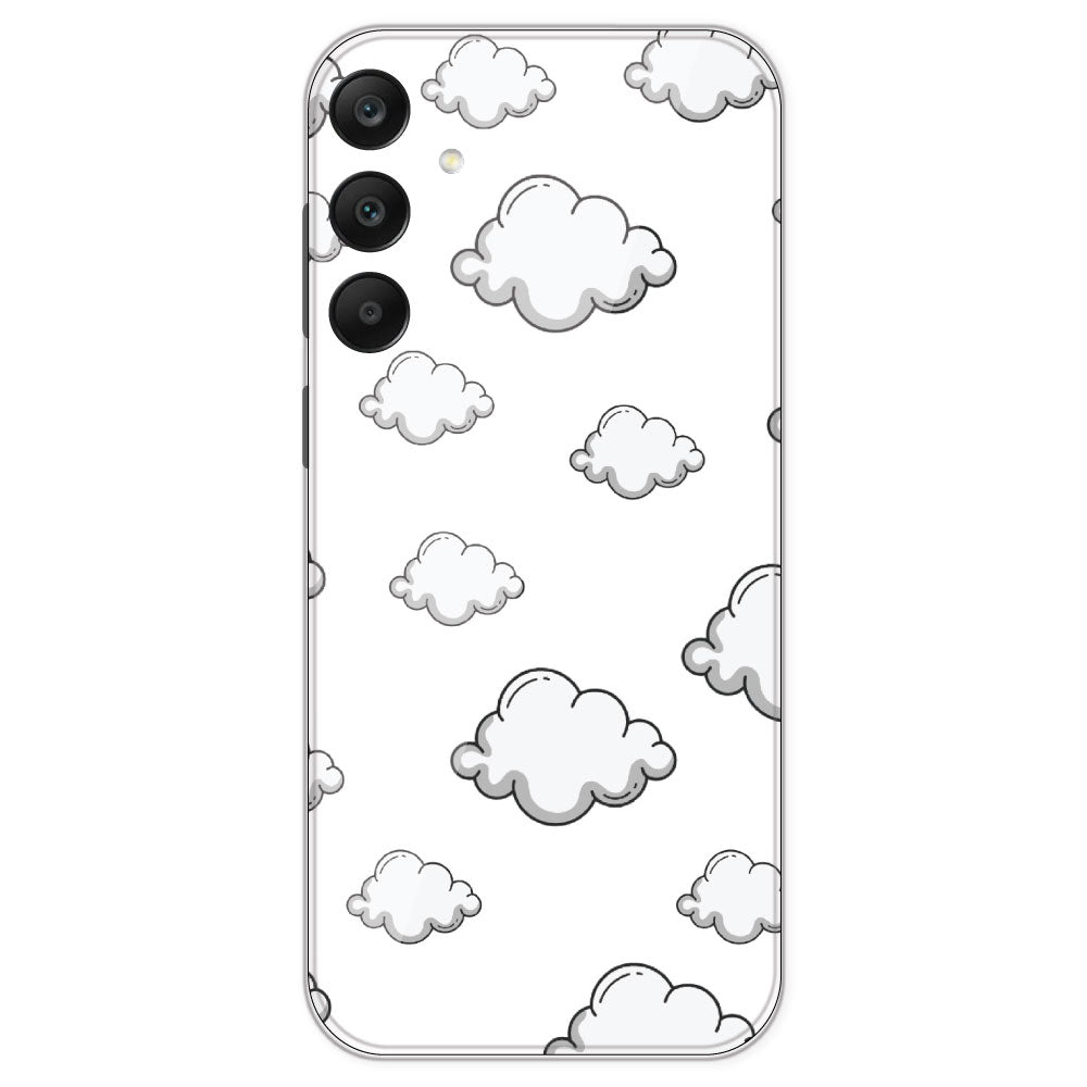 Clouds - Clear Printed Silicone Case For Samsung Galaxy A25