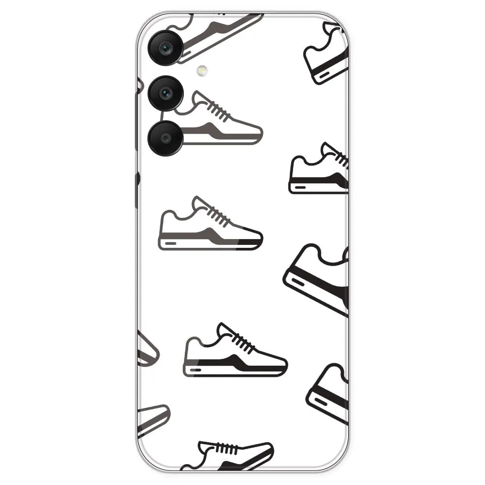 Black Sneakers - Clear Printed Silicone Case For Samsung Galaxy A25