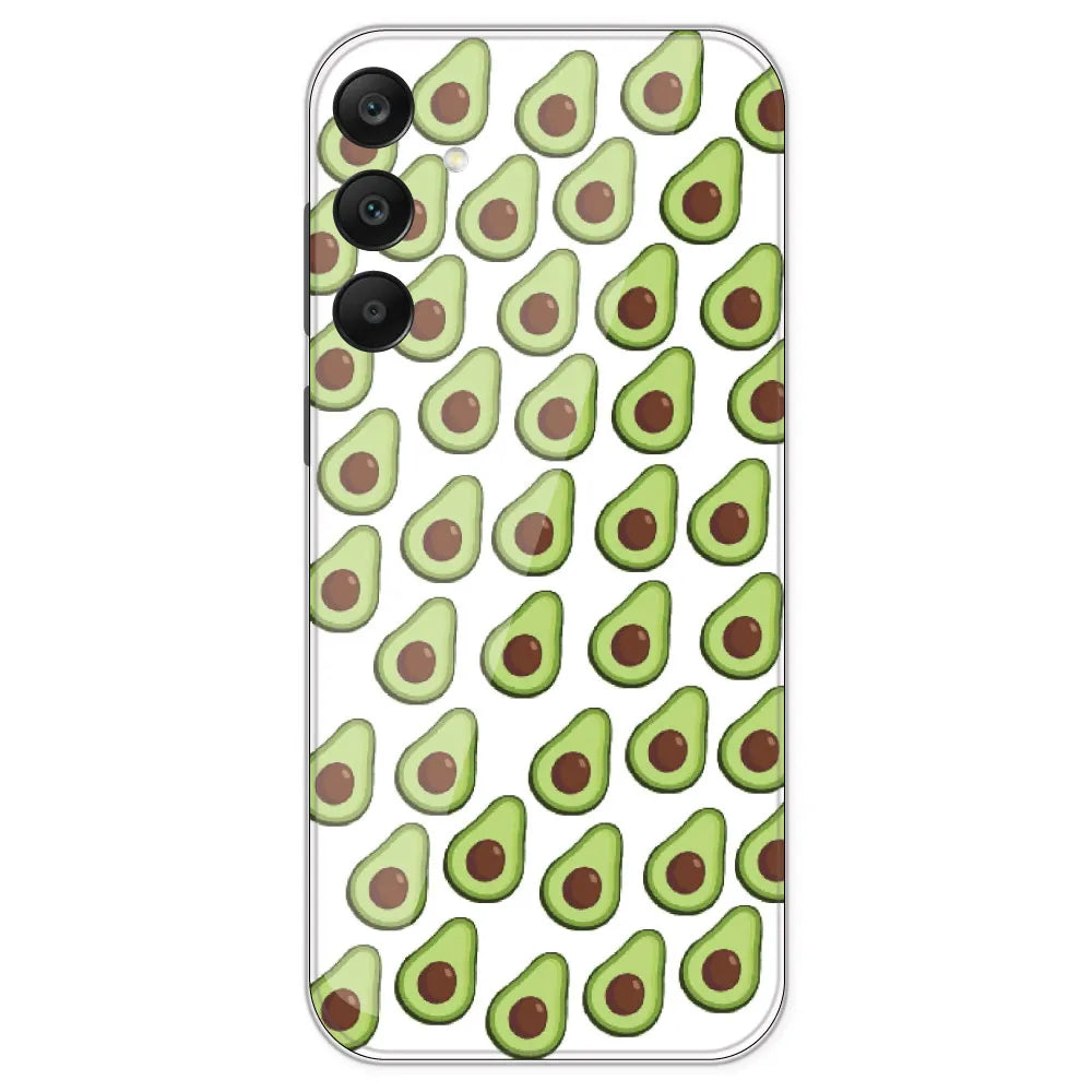 Avocado - Clear Printed Silicone Case For Samsung Galaxy A25