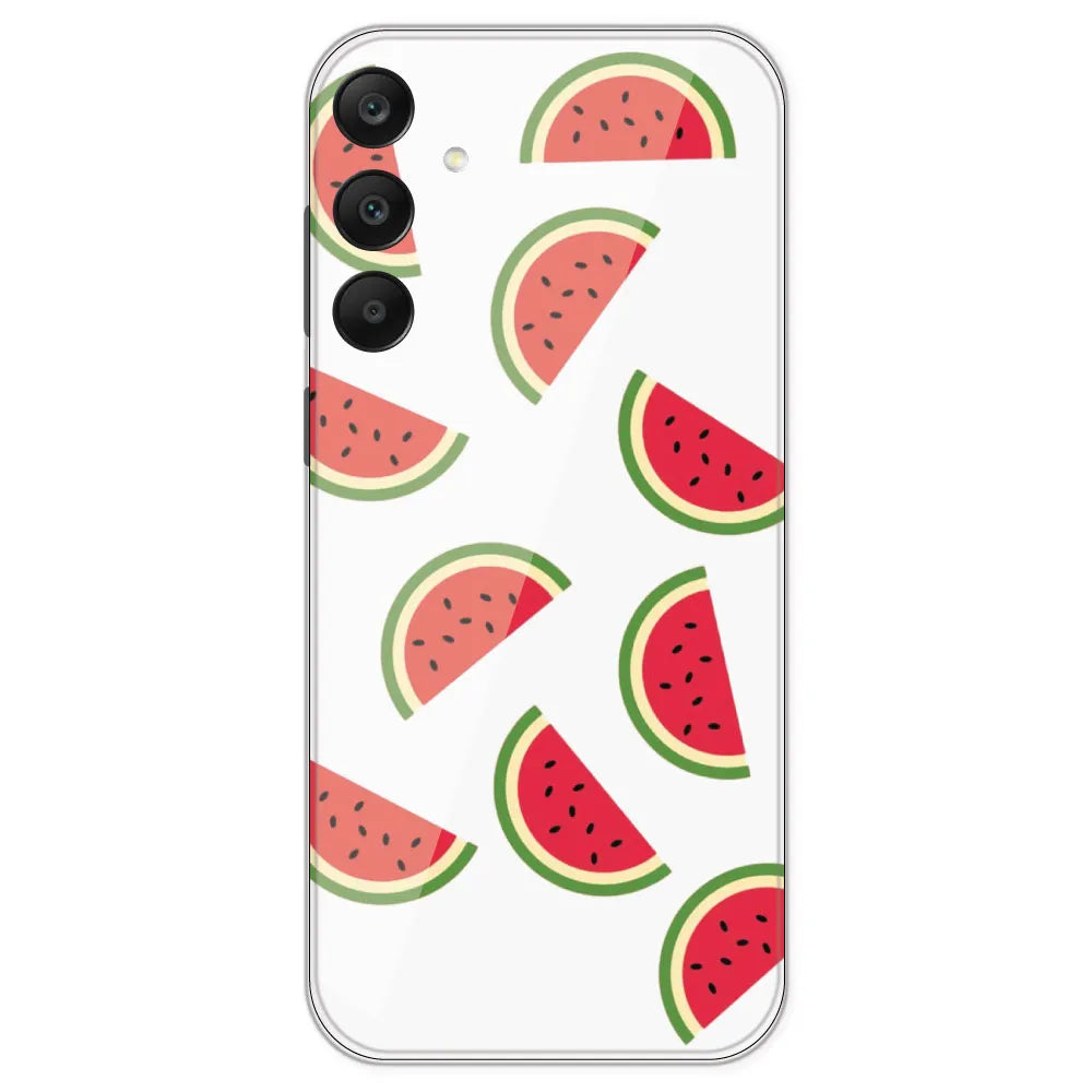 Watermelons - Clear Printed Silicone Case For Samsung Galaxy A25