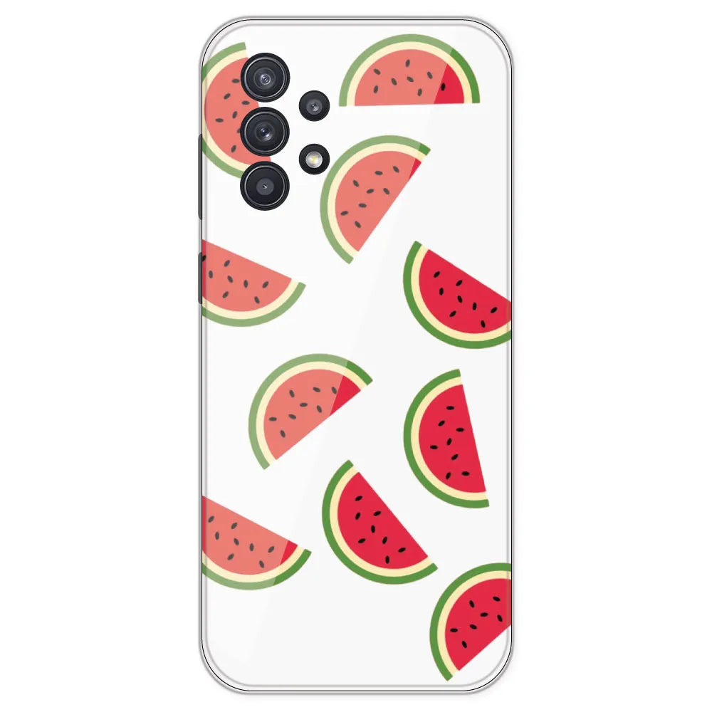 Watermelons - Clear Printed Silicone Case For Samsung Galaxy A32