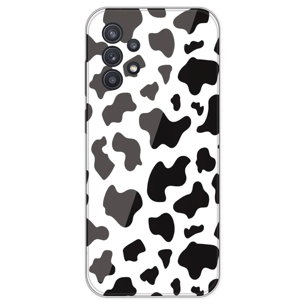 Cow Print - Clear Printed Silicone Case For Samsung Galaxy A32