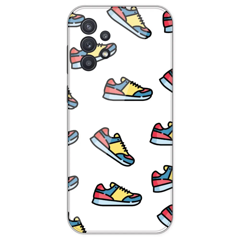 Sneakers - Clear Printed Silicone Case For Samsung Galaxy A32