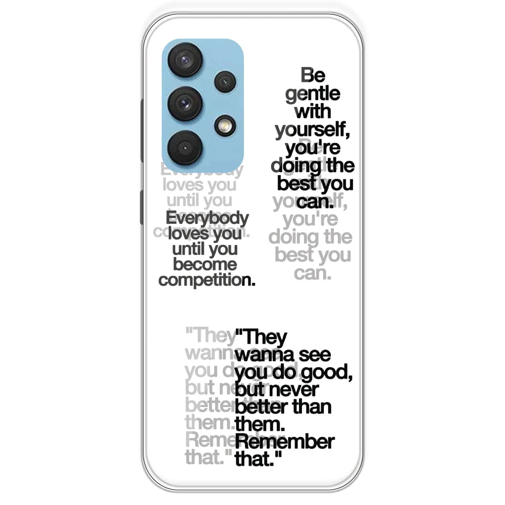 Motivational Quotes - Clear Printed Silicone Case For Samsung Galaxy A33