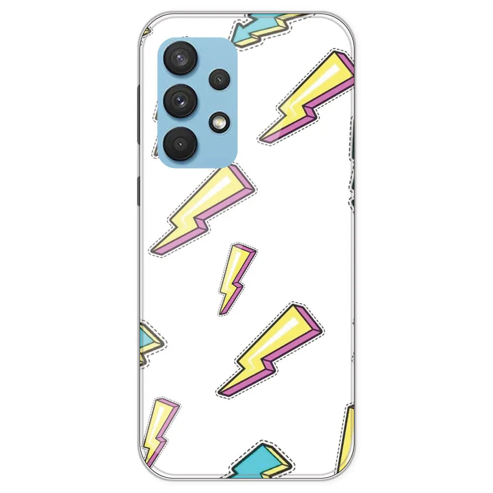 Lighting Bolts - Clear Printed Silicone Case For Samsung Galaxy A33
