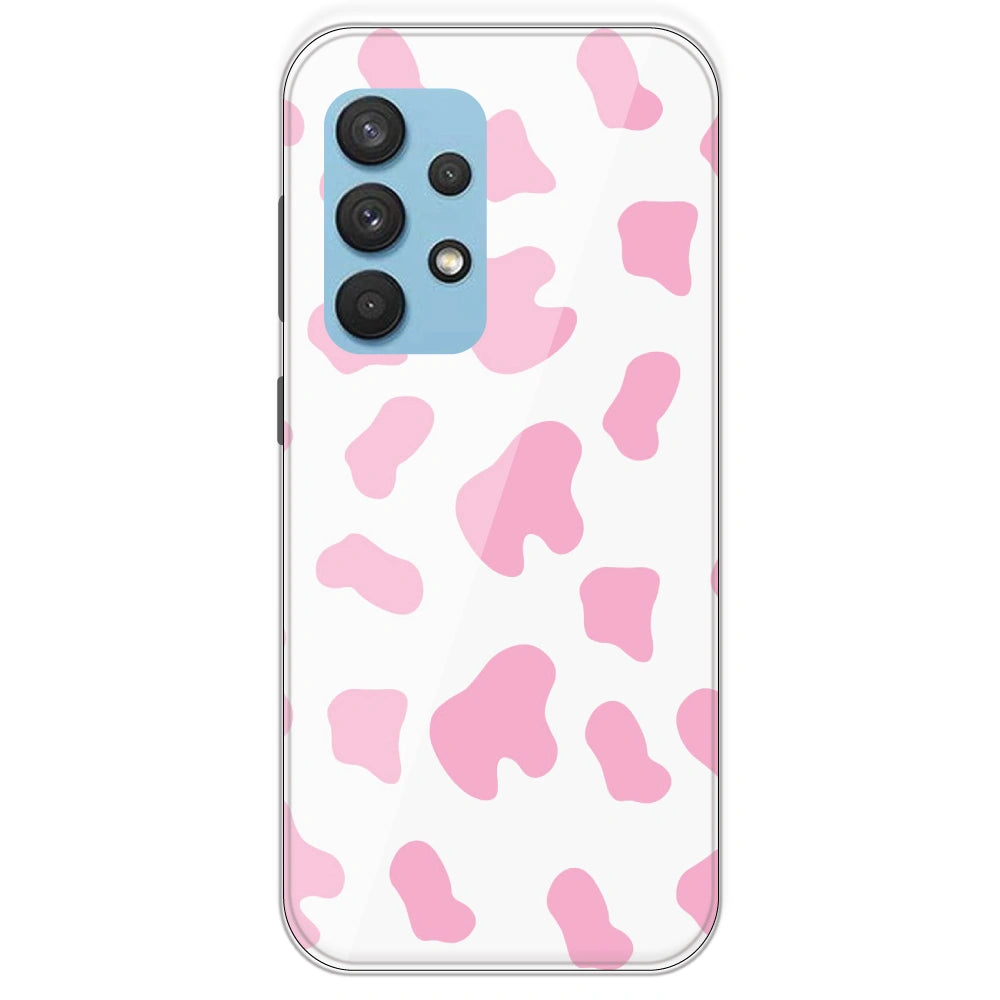 Pink Cow Print - Clear Printed Silicone Case For Samsung Galaxy A33