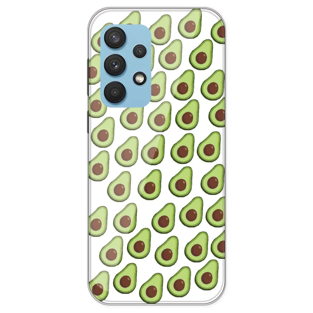 Avocado - Clear Printed Silicone Case For Samsung Galaxy A33
