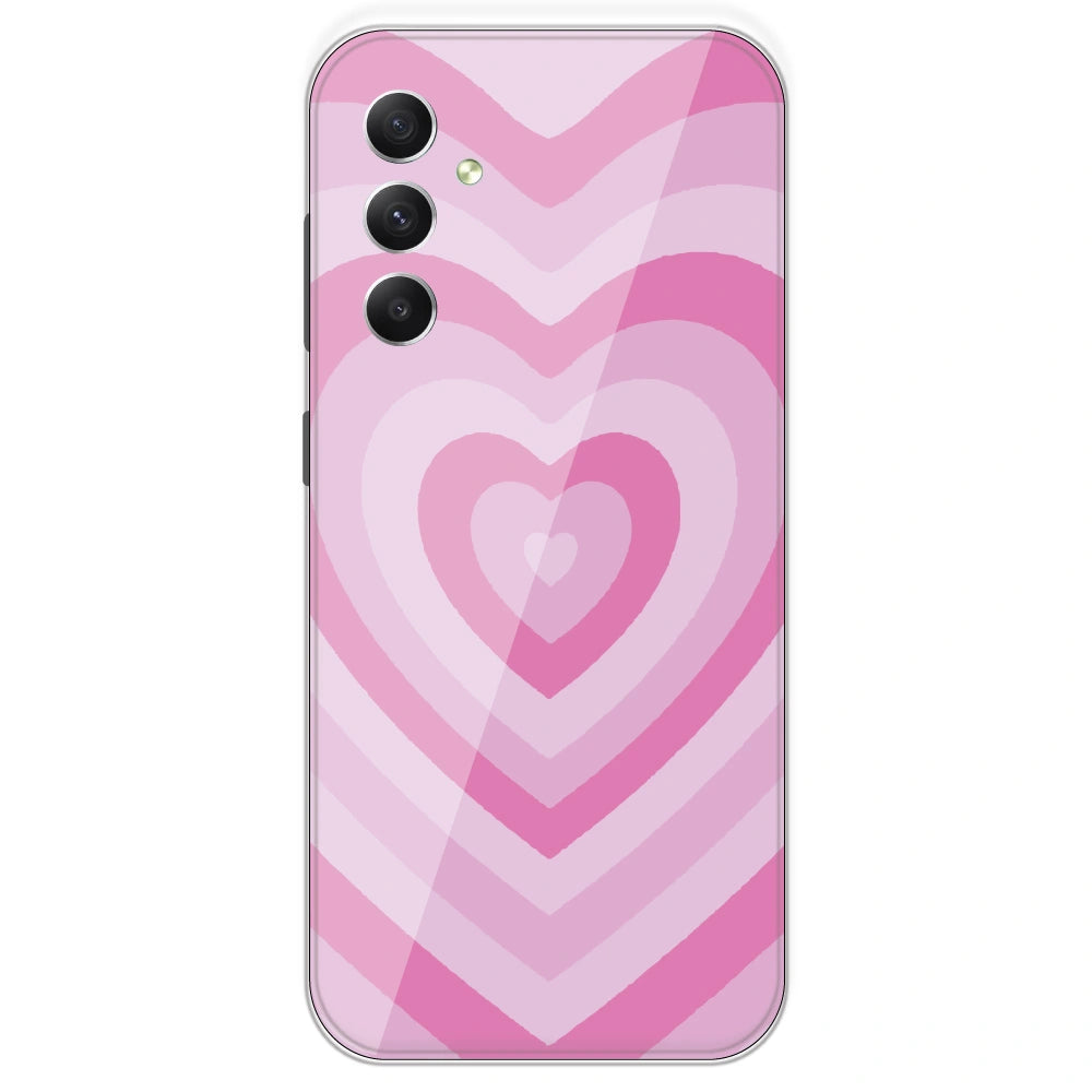 Pink Hearts - Printed Silicone Case For Samsung Galaxy A34