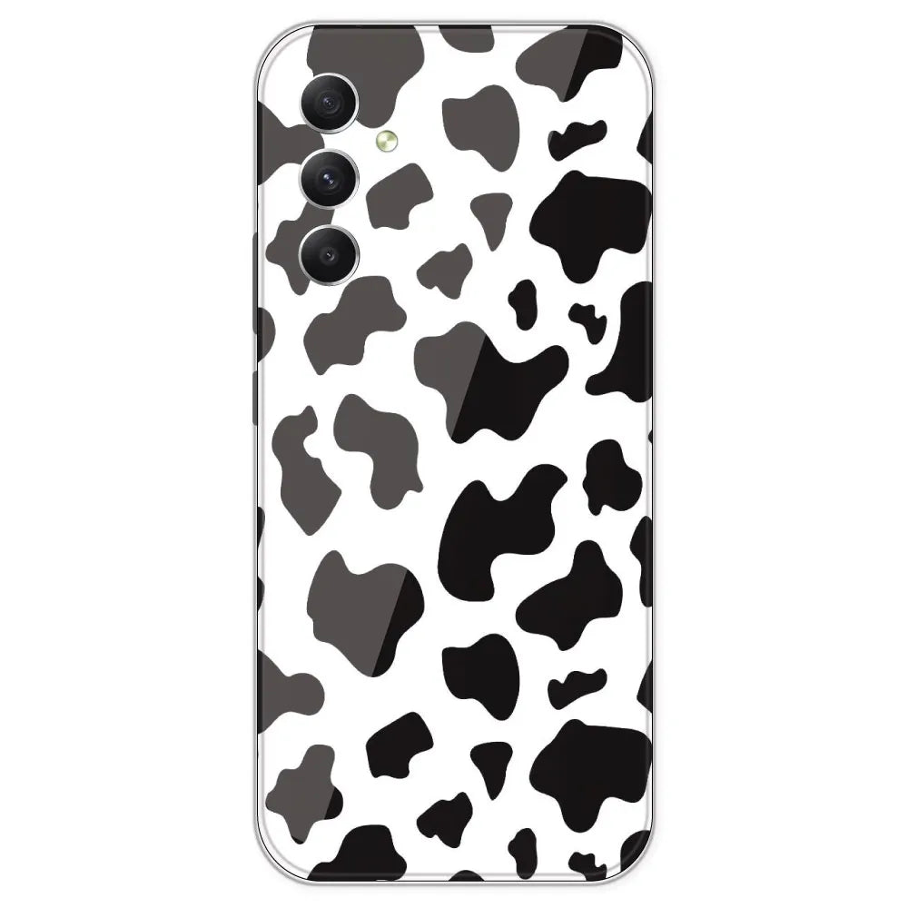 Cow Print - Clear Printed Silicone Case For Samsung Galaxy A34