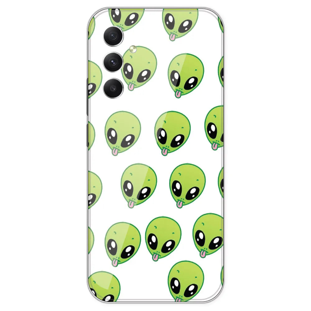 Alien - Clear Printed Silicone Case For Samsung Galaxy A34