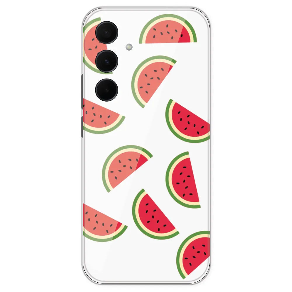 Watermelons - Clear Printed Silicone Case For Samsung Galaxy A35