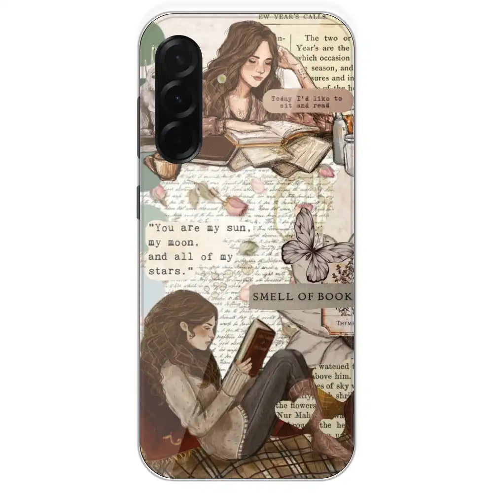 Book Collage - Printed Silicone Case For Samsung Galaxy A36
