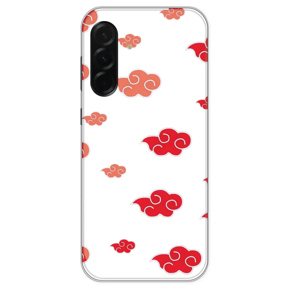 Red Clouds - Clear Printed Silicone Case For Samsung Galaxy A36