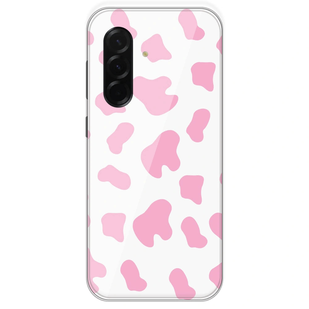 Pink Cow Print - Clear Printed Silicone Case For Samsung Galaxy A36