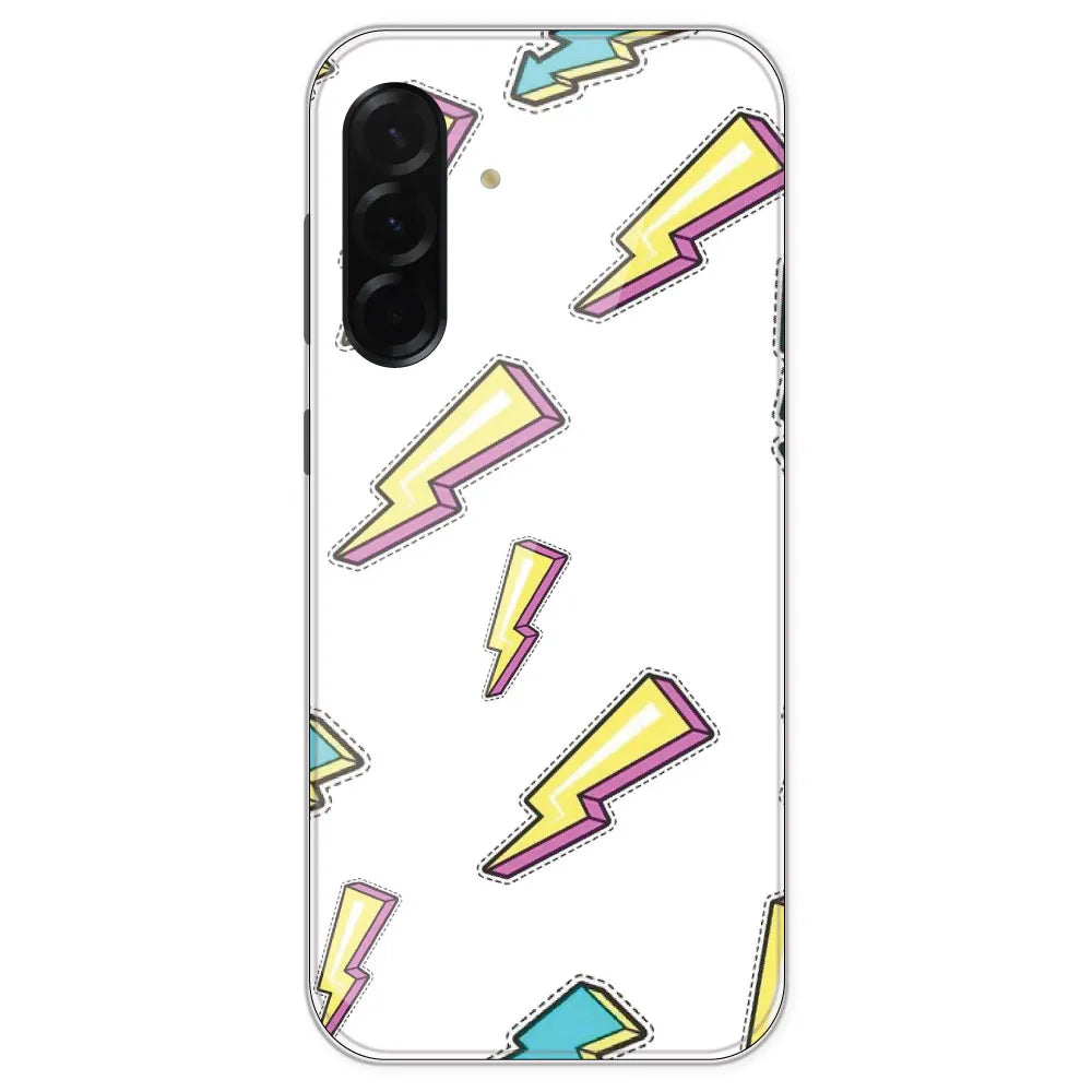 Lighting Bolts - Clear Printed Silicone Case For Samsung Galaxy A36