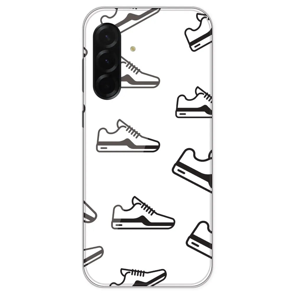 Black Sneakers - Clear Printed Silicone Case For Samsung Galaxy A36