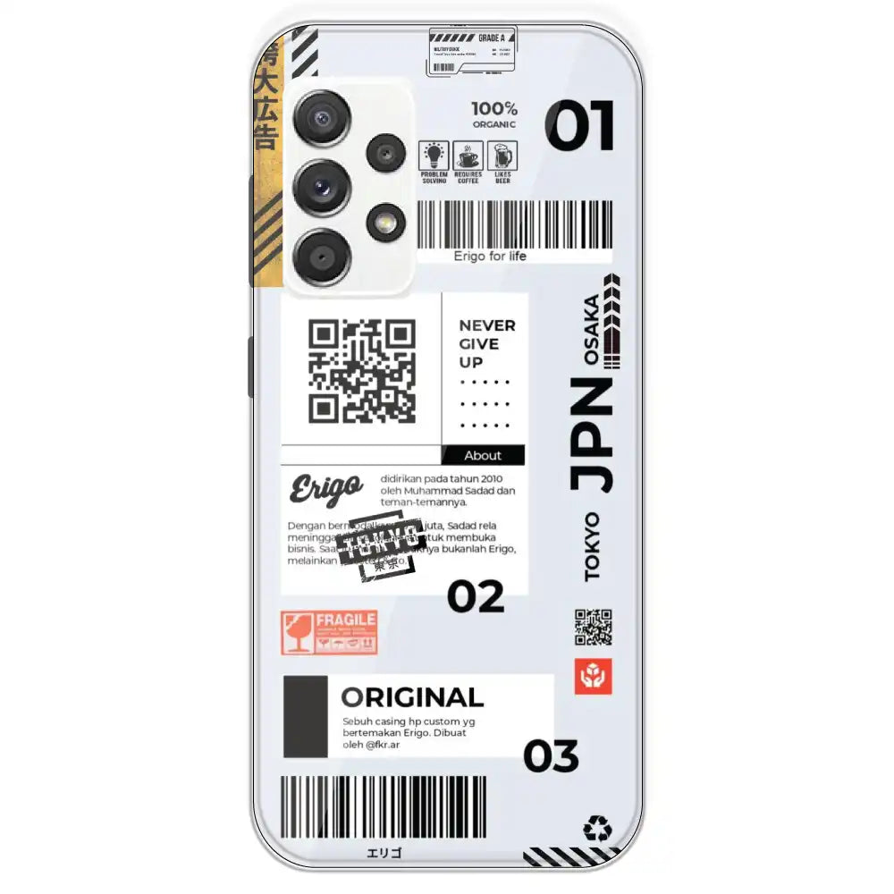 Barcode Labels - Printed Silicone Case For Samsung Galaxy A52
