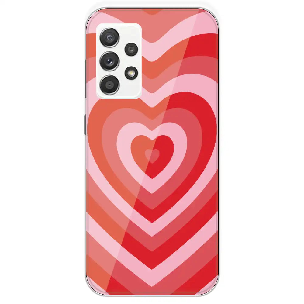 Red Hearts - Printed Silicone Case For Samsung Galaxy A52