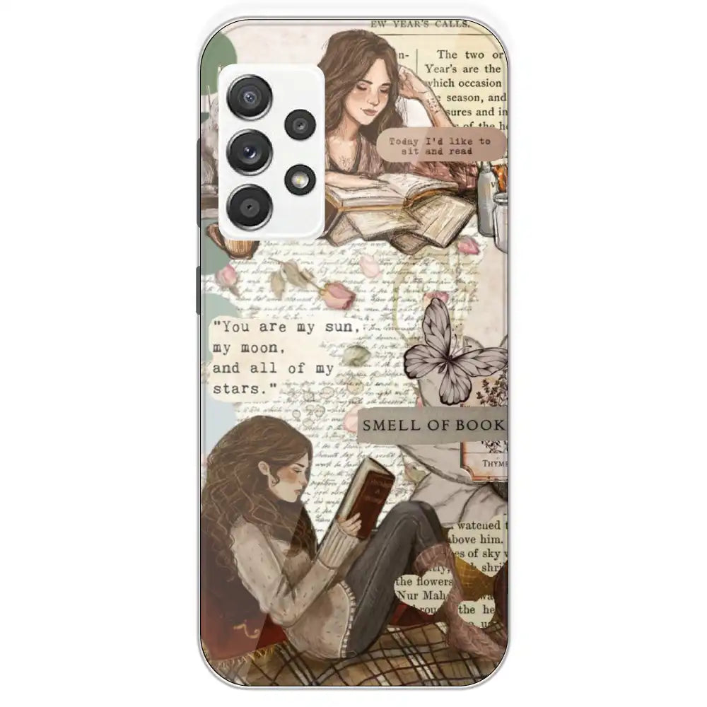 Book Collage - Printed Silicone Case For Samsung Galaxy A52