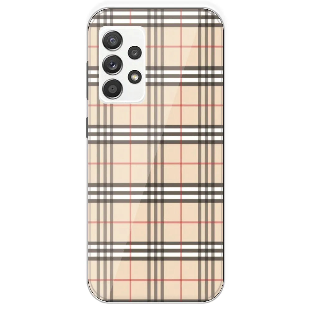 Yellow Checks - Printed Silicone Case For Samsung Galaxy A52