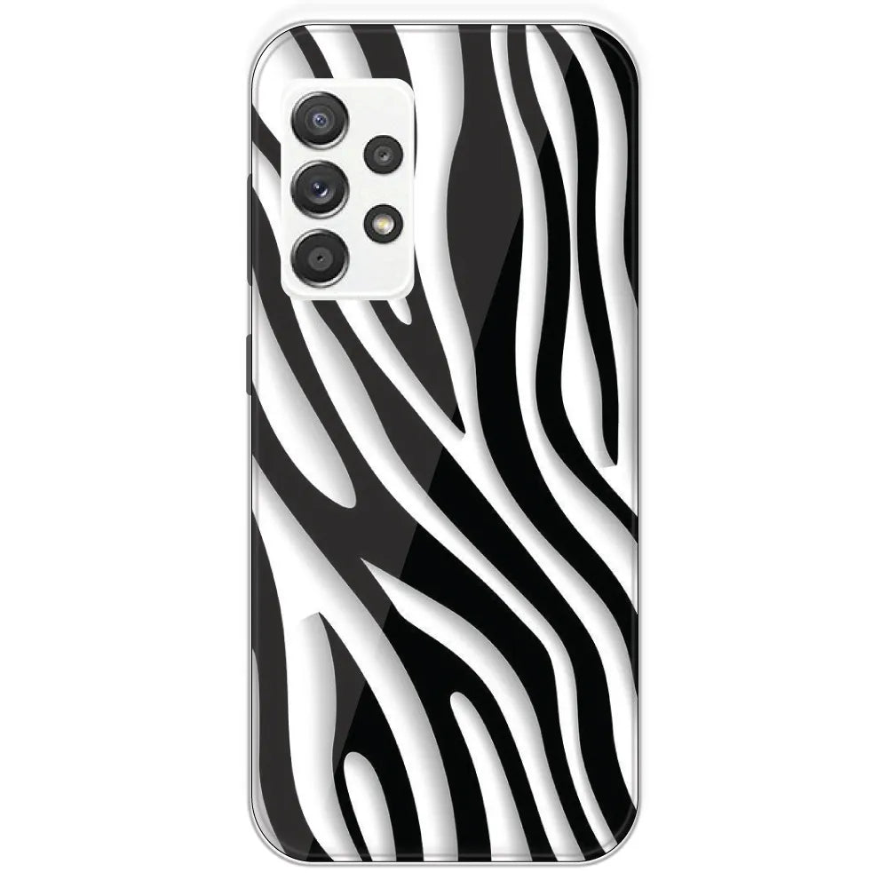 Zebra Print - Printed Silicone Case For Samsung Galaxy A52
