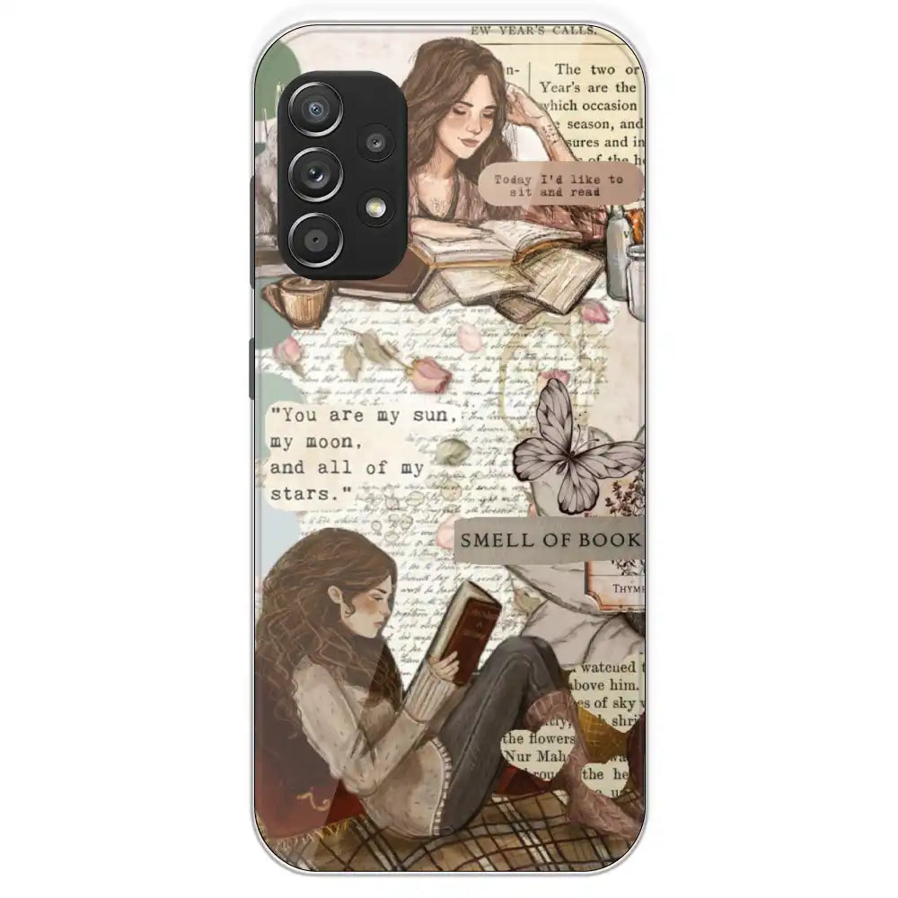 Book Collage - Printed Silicone Case For Samsung Galaxy A52S