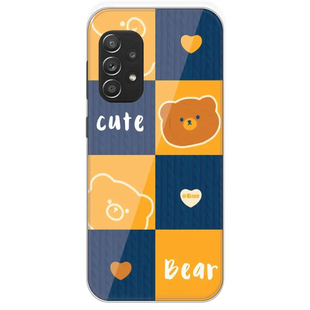 Cute Bear Collage - Printed Silicone Case For Samsung Galaxy A52S