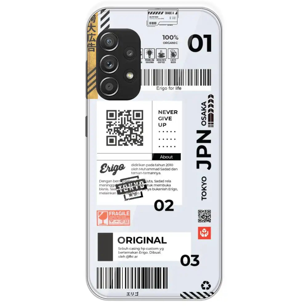 Barcode Labels - Printed Silicone Case For Samsung Galaxy A52S