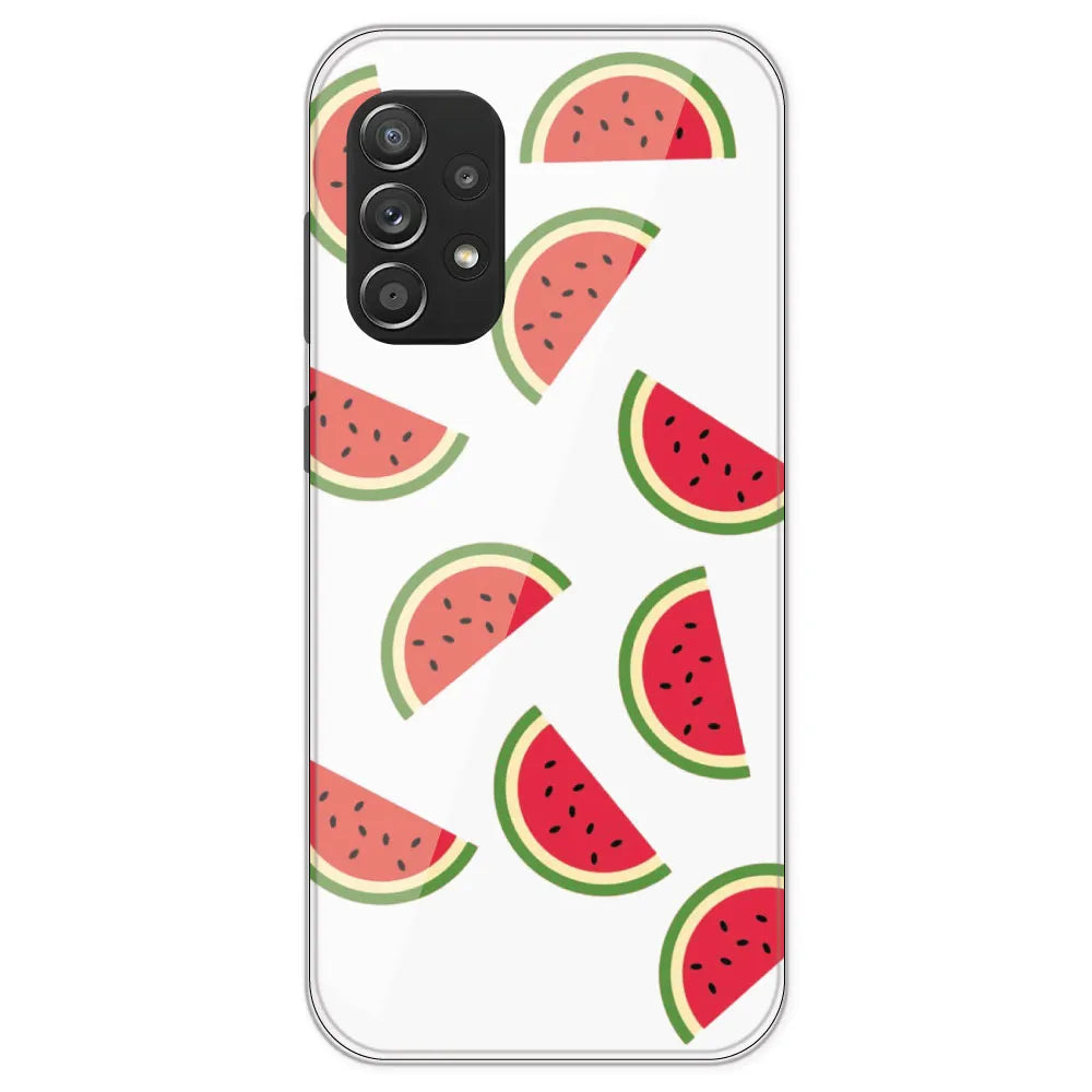 Watermelons - Clear Printed Silicone Case For Samsung Galaxy A52S