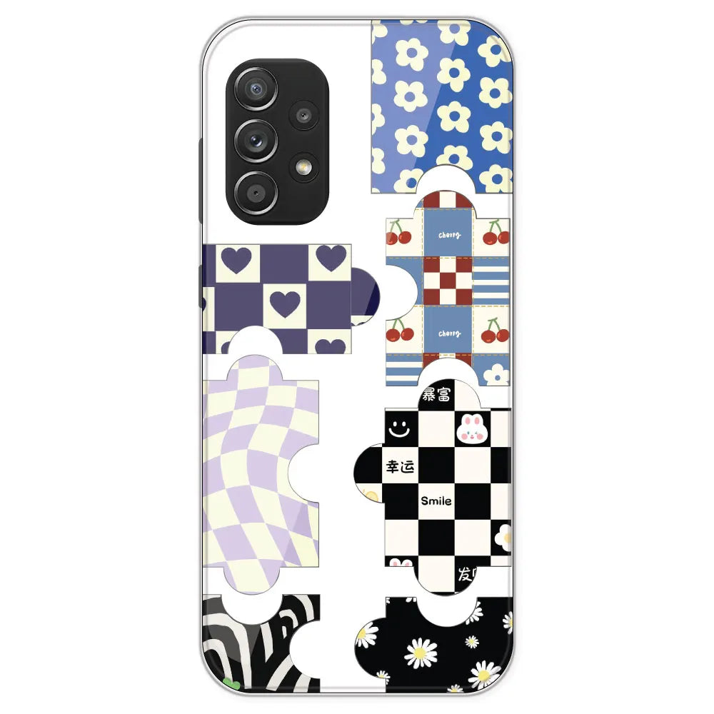 Aesthetic Puzzle - Clear Printed Silicone Case For Samsung Galaxy A52S
