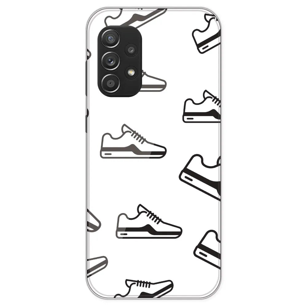 Black Sneakers - Clear Printed Silicone Case For Samsung Galaxy A52S
