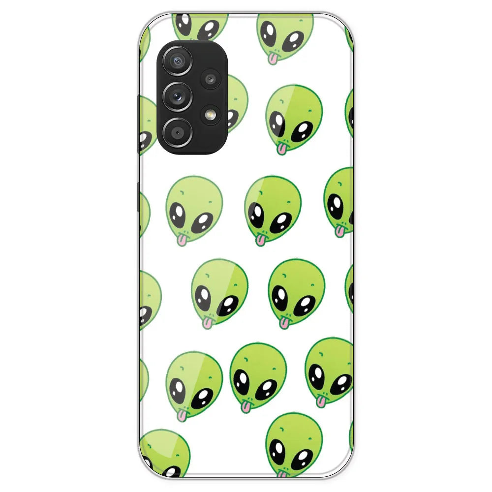 Alien - Clear Printed Silicone Case For Samsung Galaxy A52S