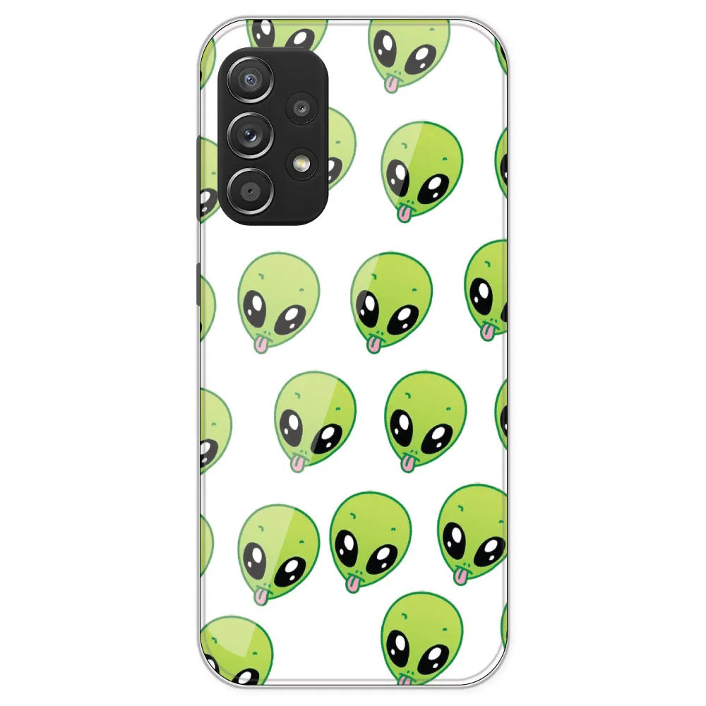 Alien - Clear Printed Silicone Case For Samsung Galaxy A52