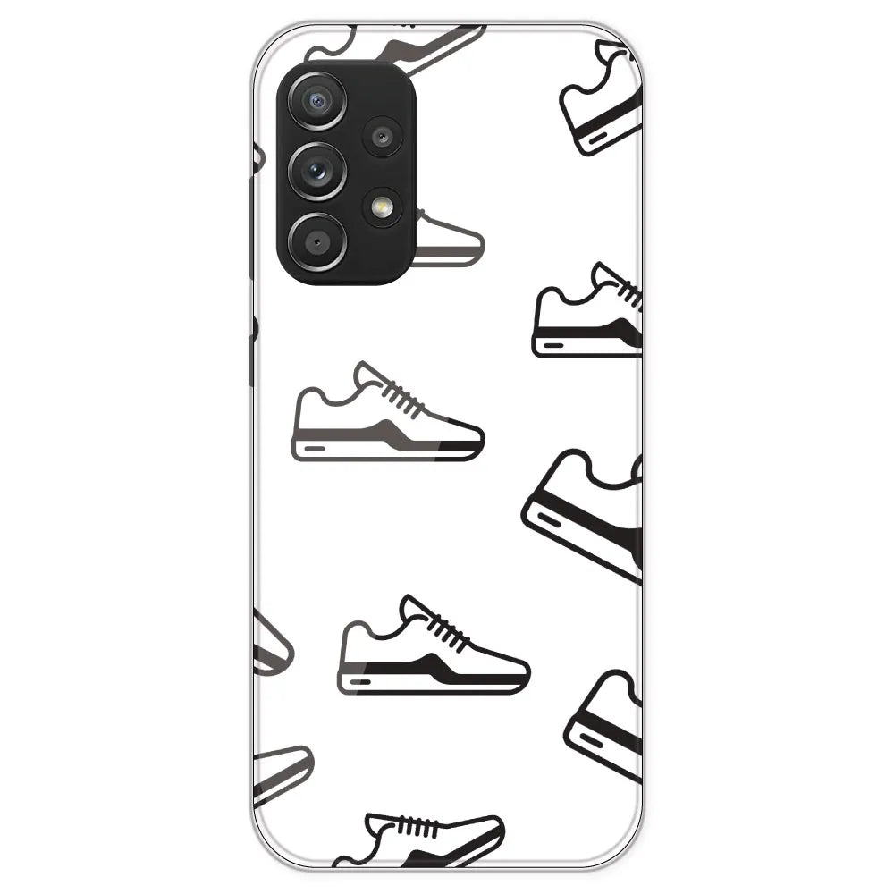 Black Sneakers - Clear Printed Silicone Case For Samsung Galaxy A52