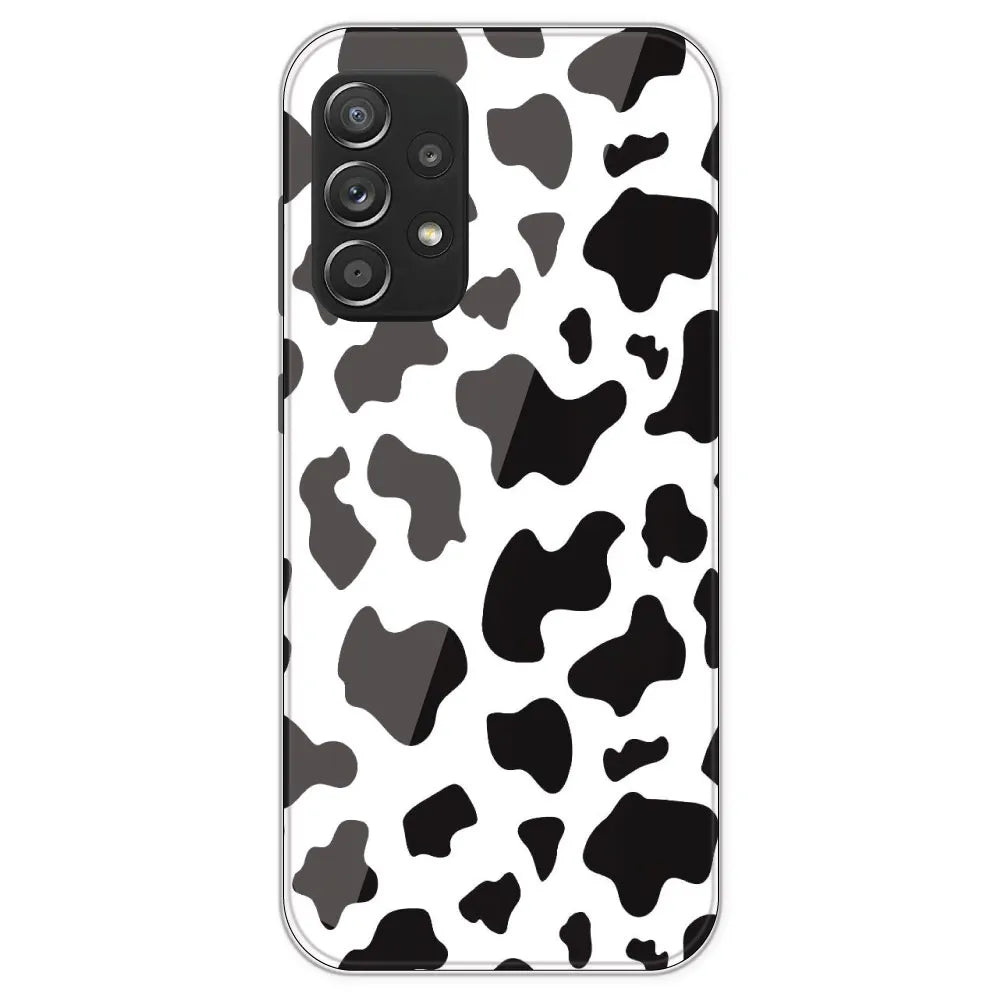 Cow Print - Clear Printed Silicone Case For Samsung Galaxy A52