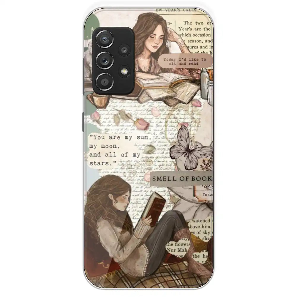 Book Collage - Printed Silicone Case For Samsung Galaxy A53