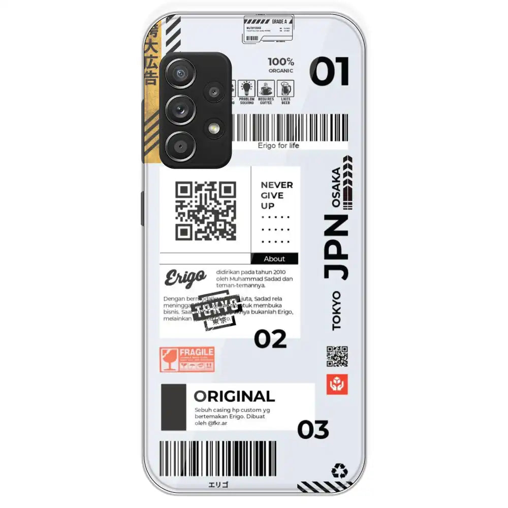 Barcode Labels - Printed Silicone Case For Samsung Galaxy A53