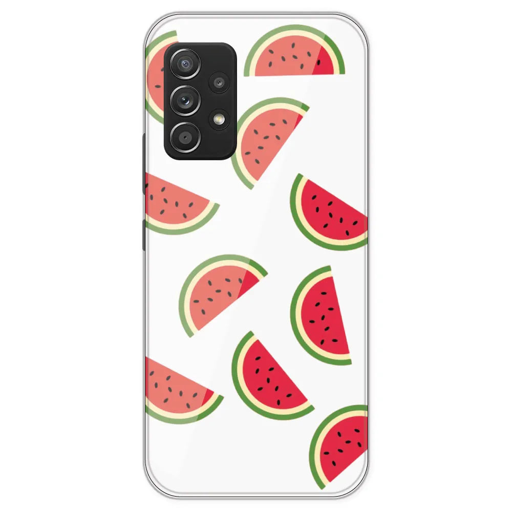 Watermelons - Clear Printed Silicone Case For Samsung Galaxy A53