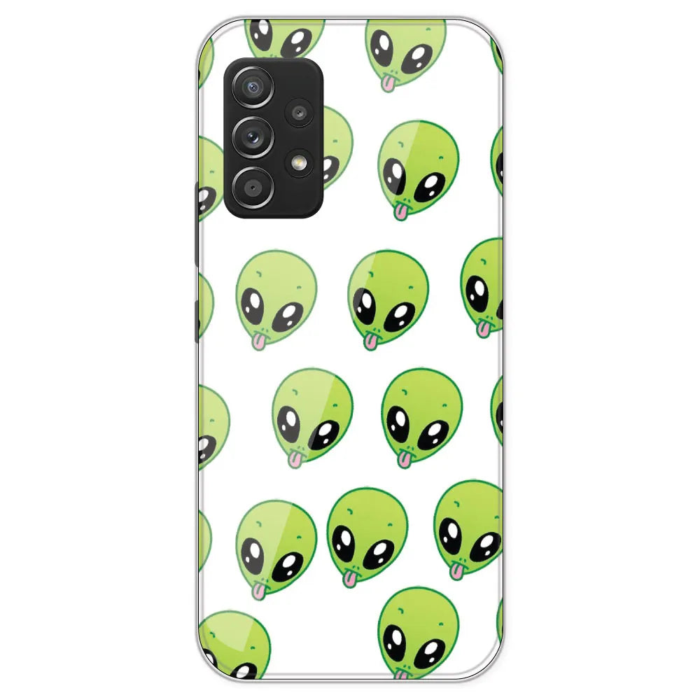 Alien - Clear Printed Silicone Case For Samsung Galaxy A53