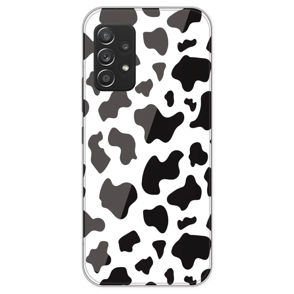 Cow Print - Clear Printed Silicone Case For Samsung Galaxy A53