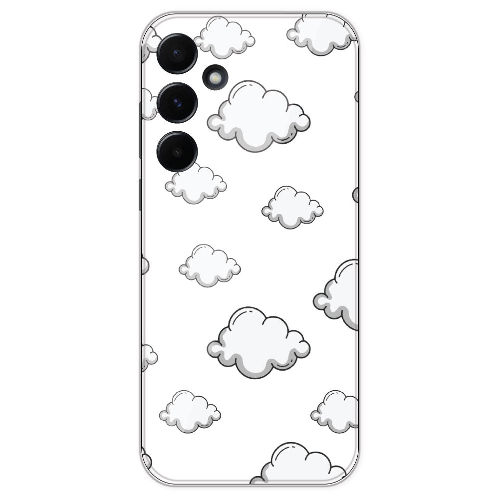 Clouds - Clear Printed Silicone Case For Samsung Galaxy A55