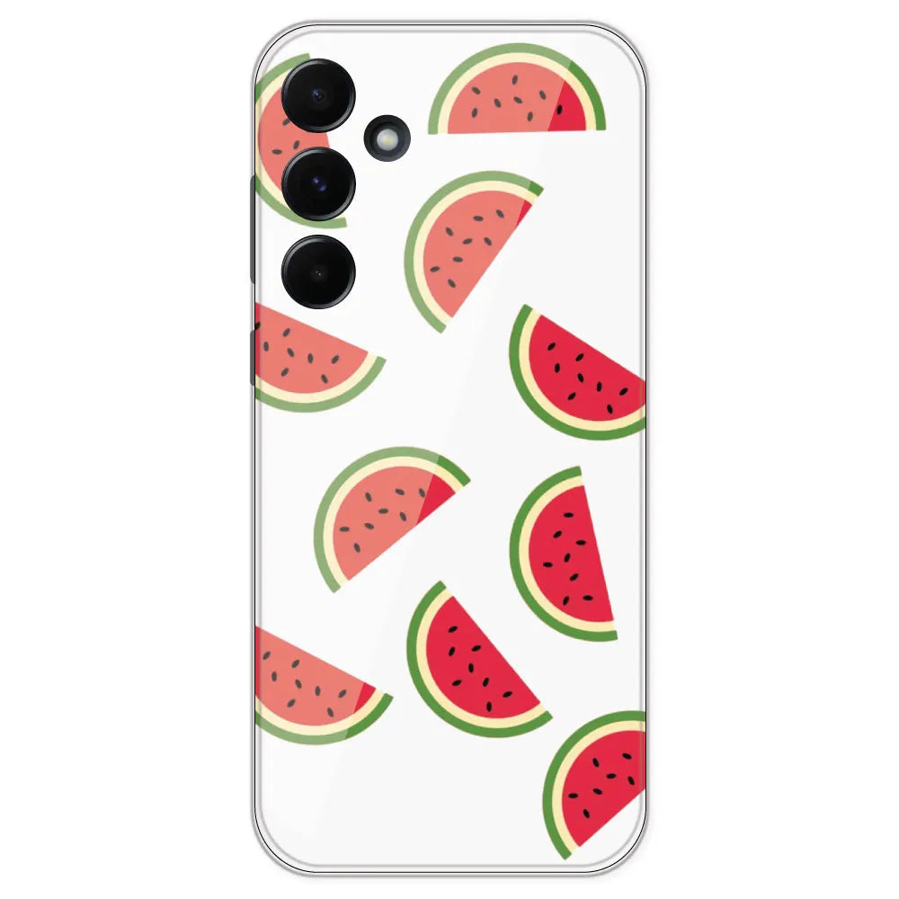 Watermelons - Clear Printed Silicone Case For Samsung Galaxy A55