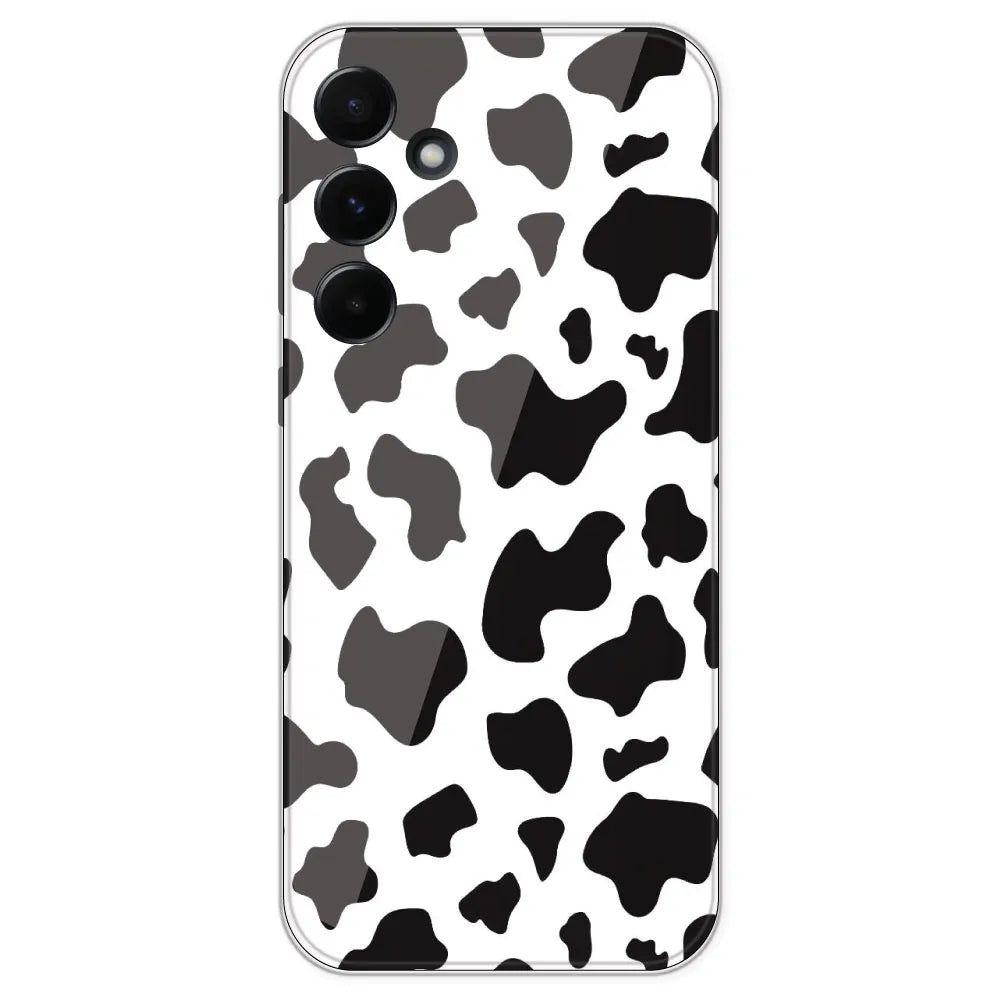 Cow Print - Clear Printed Silicone Case For Samsung Galaxy A55