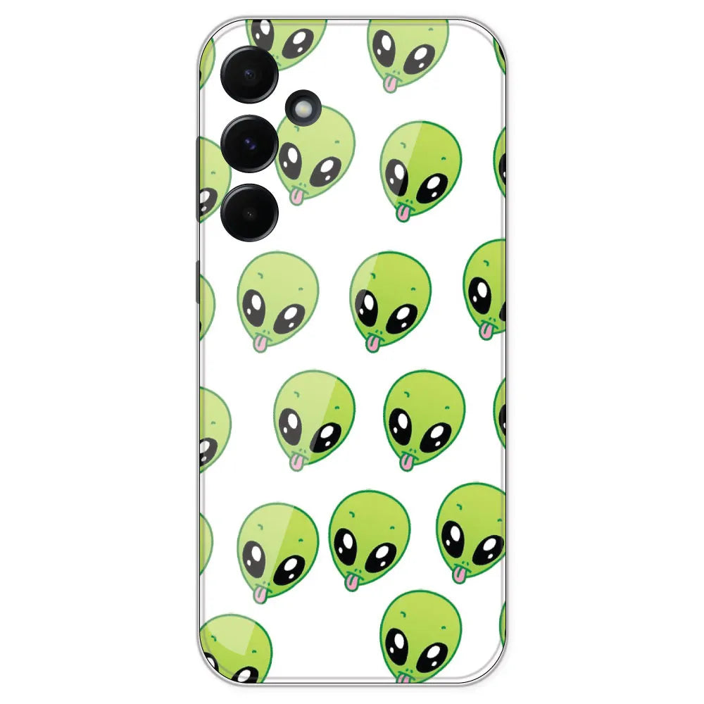 Alien - Clear Printed Silicone Case For Samsung Galaxy A55