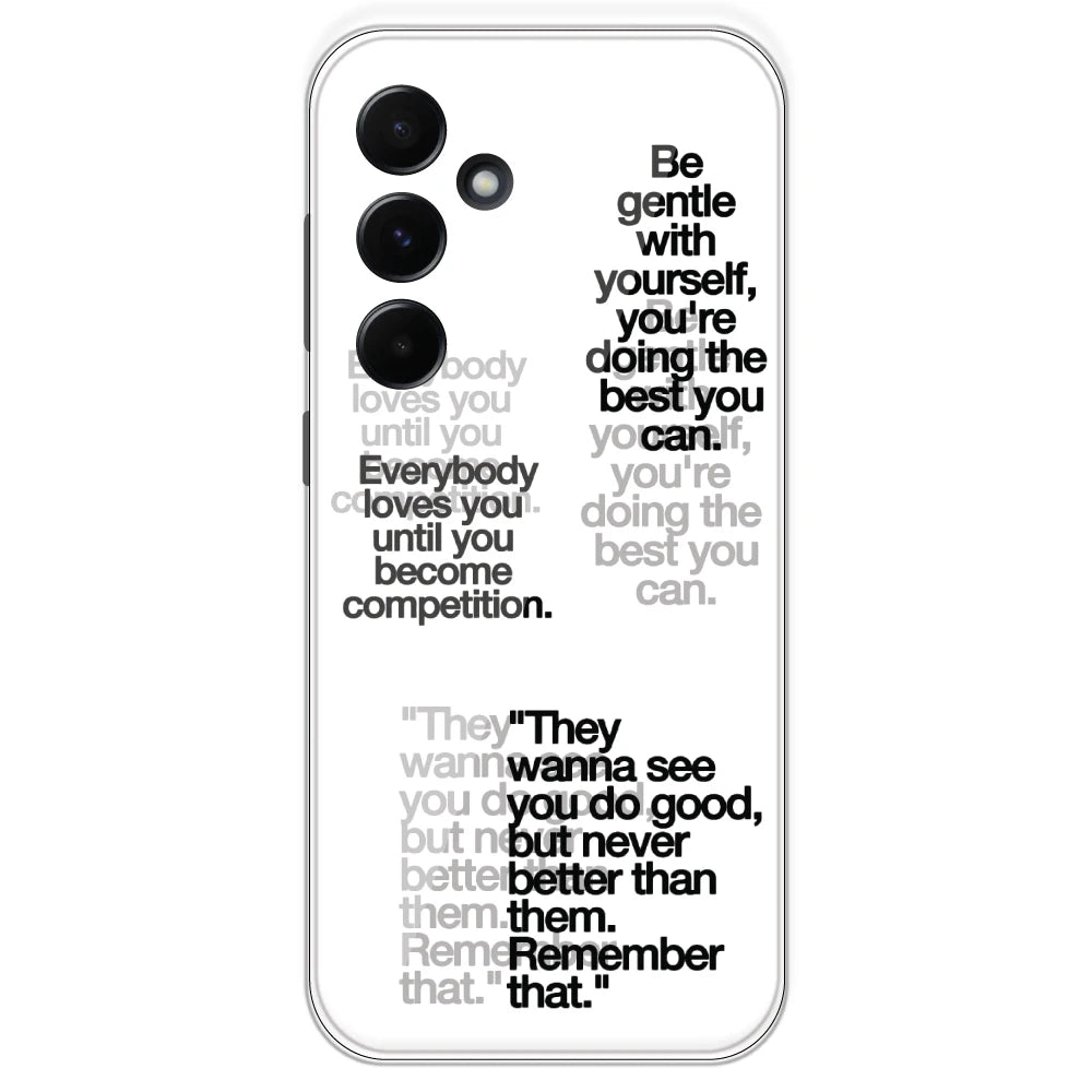 Motivational Quotes - Clear Printed Silicone Case For Samsung Galaxy A55