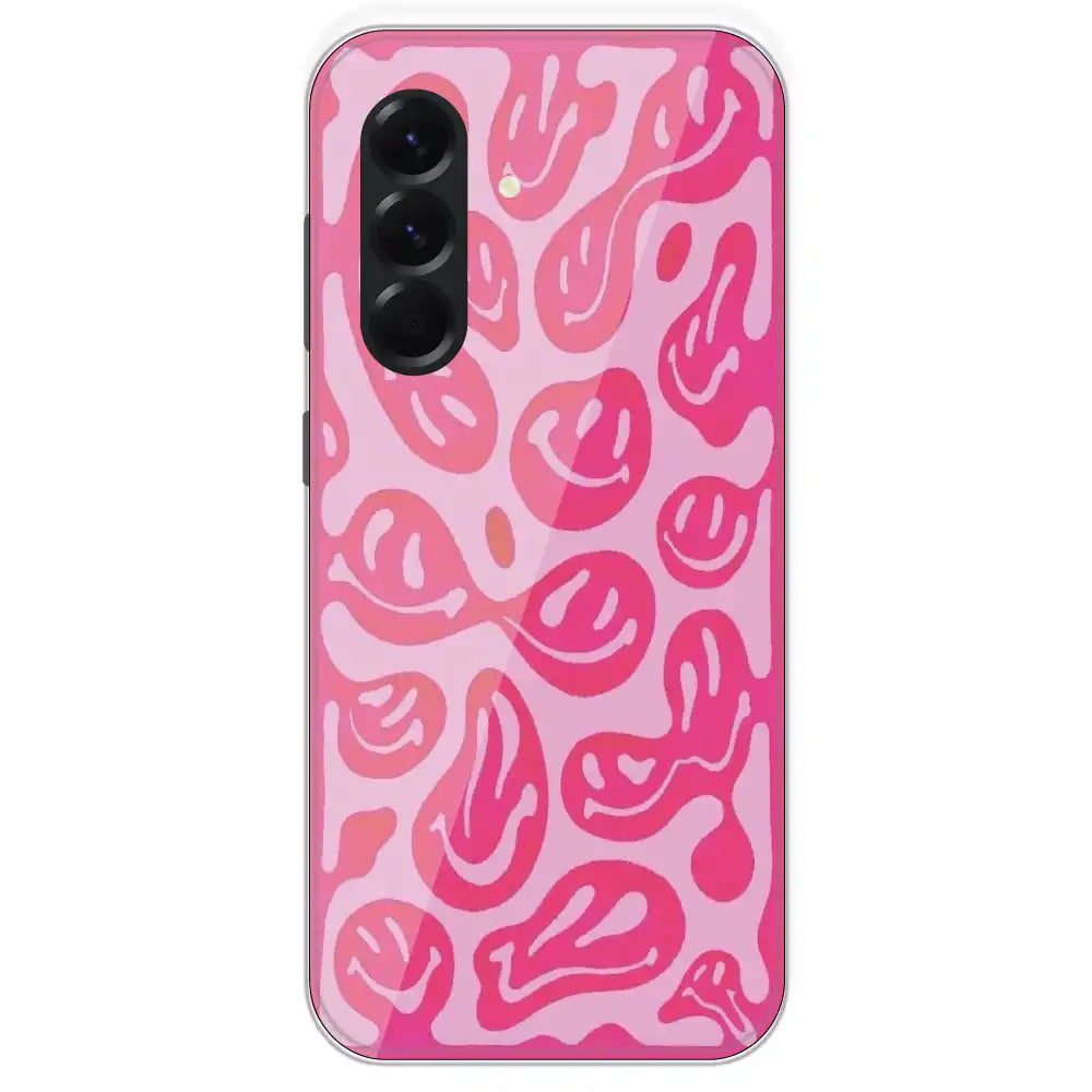 Pink Smilies - Printed Silicone Case For Samsung Galaxy A56