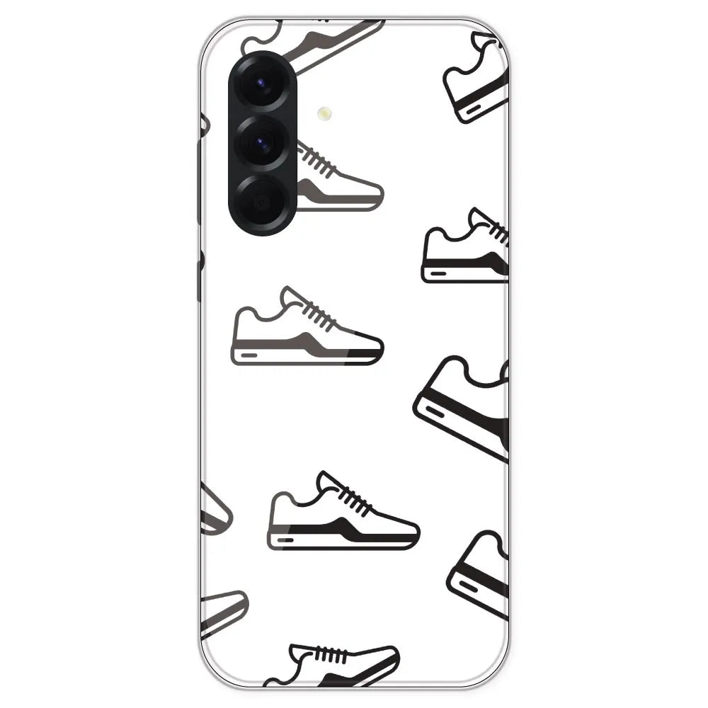 Black Sneakers - Clear Printed Silicone Case For Samsung Galaxy A56