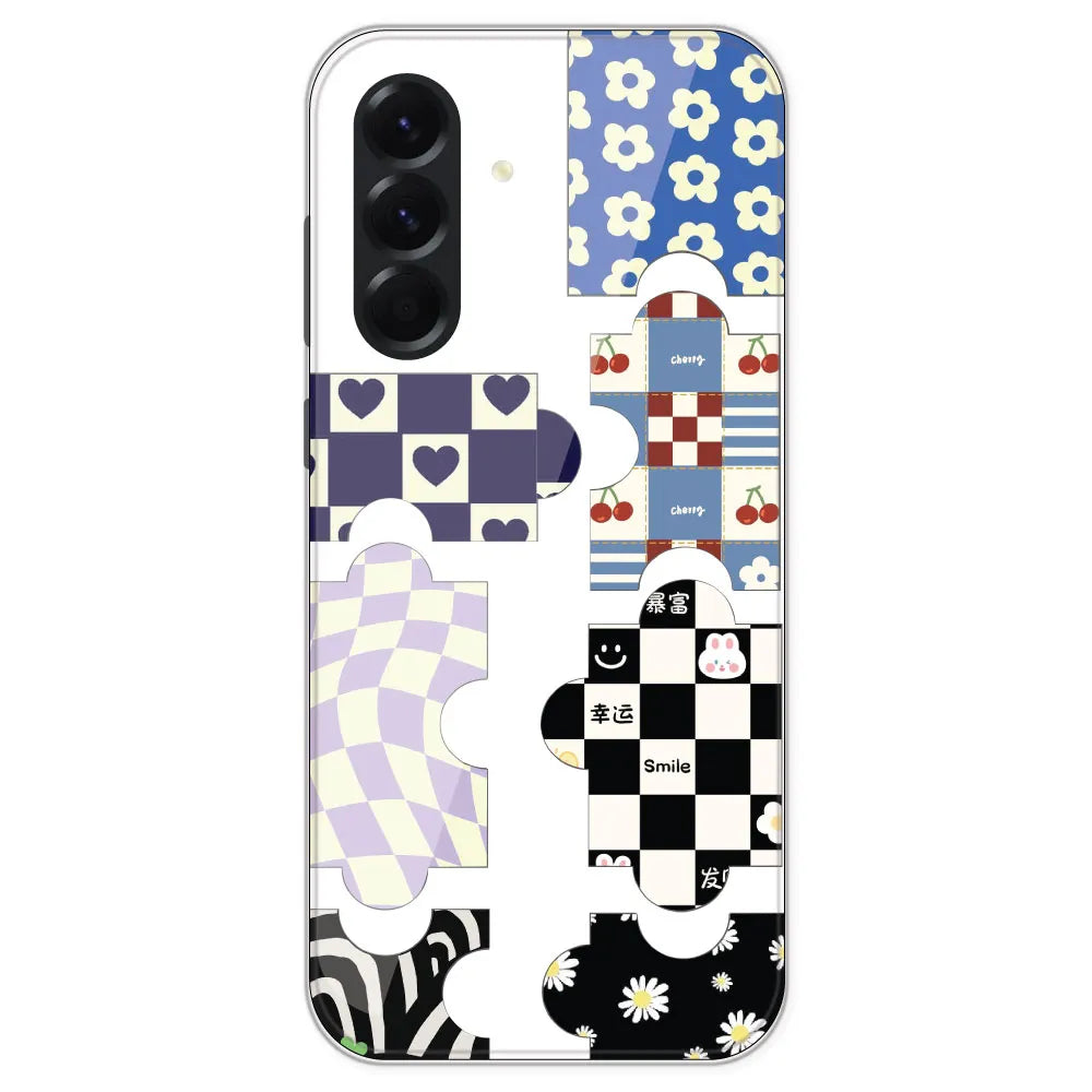 Aesthetic Puzzle - Clear Printed Silicone Case For Samsung Galaxy A56