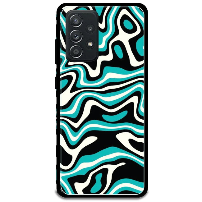 Blue & Black Waves - Armor Case For Samsung Models Samsung Galaxy A52 5G