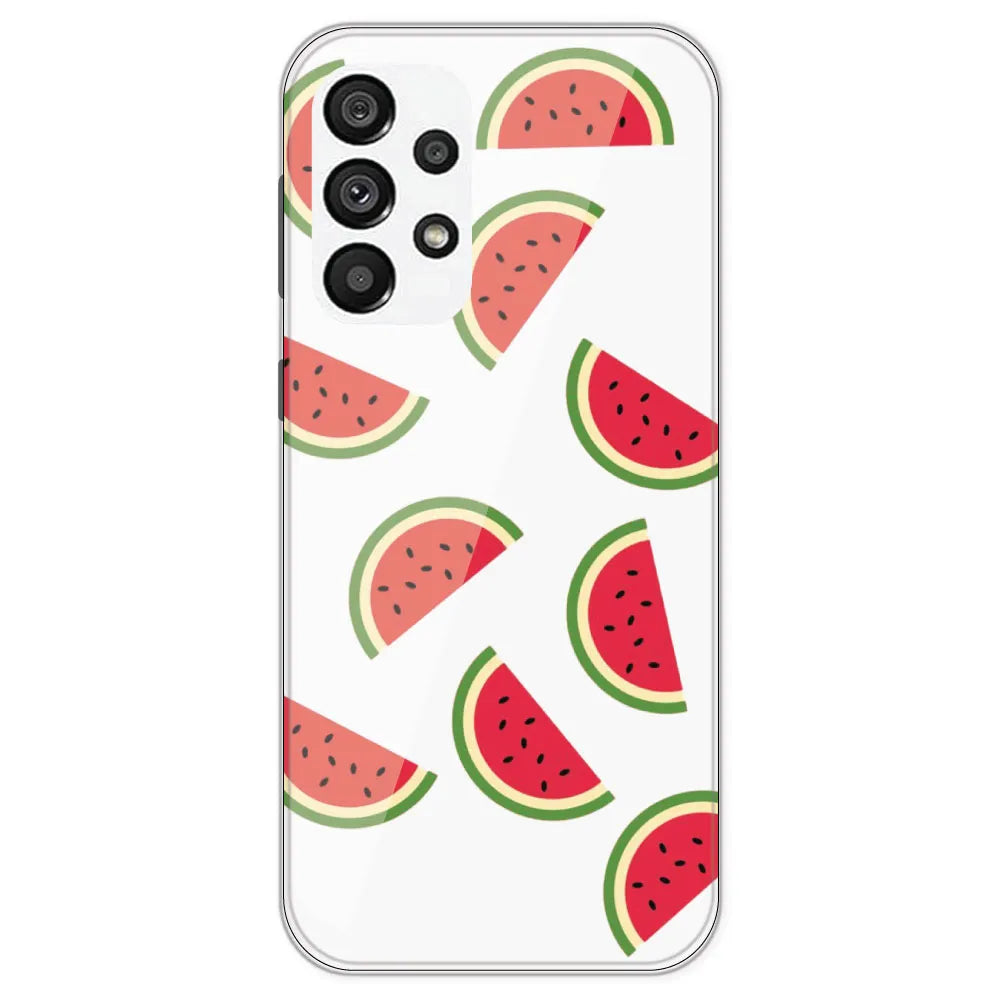 Watermelons - Clear Printed Silicone Case For Samsung Galaxy A73